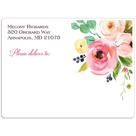 Rose Bunch Shipping Labels